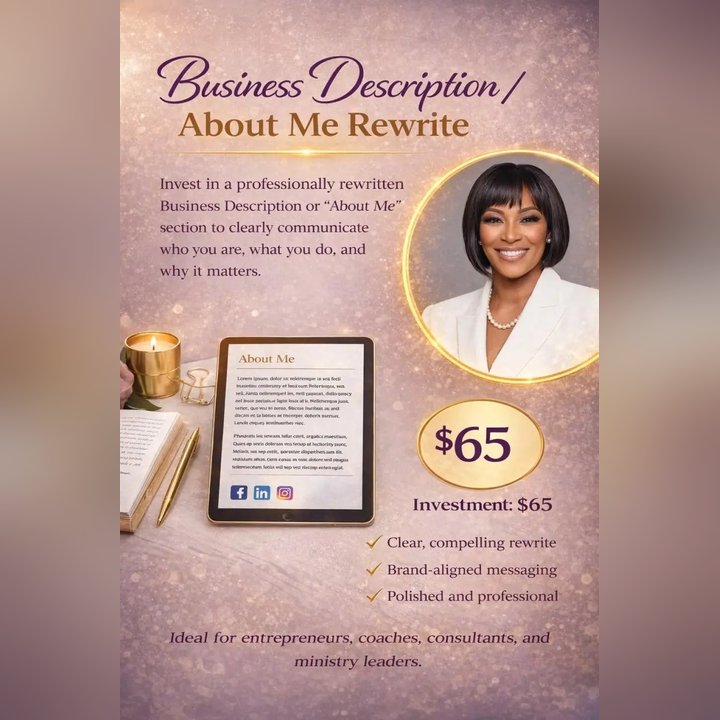 Business Description or About Me Rewrite