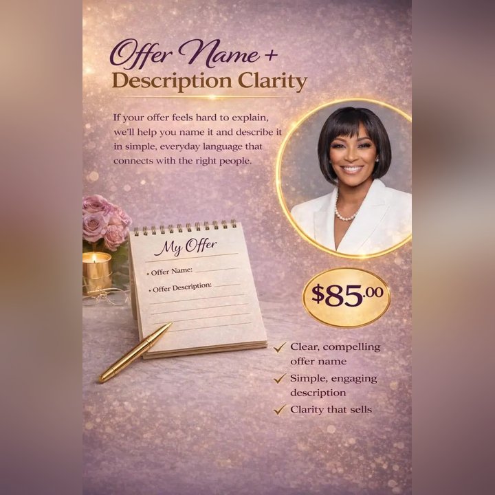 Offer Name + Description Clarity